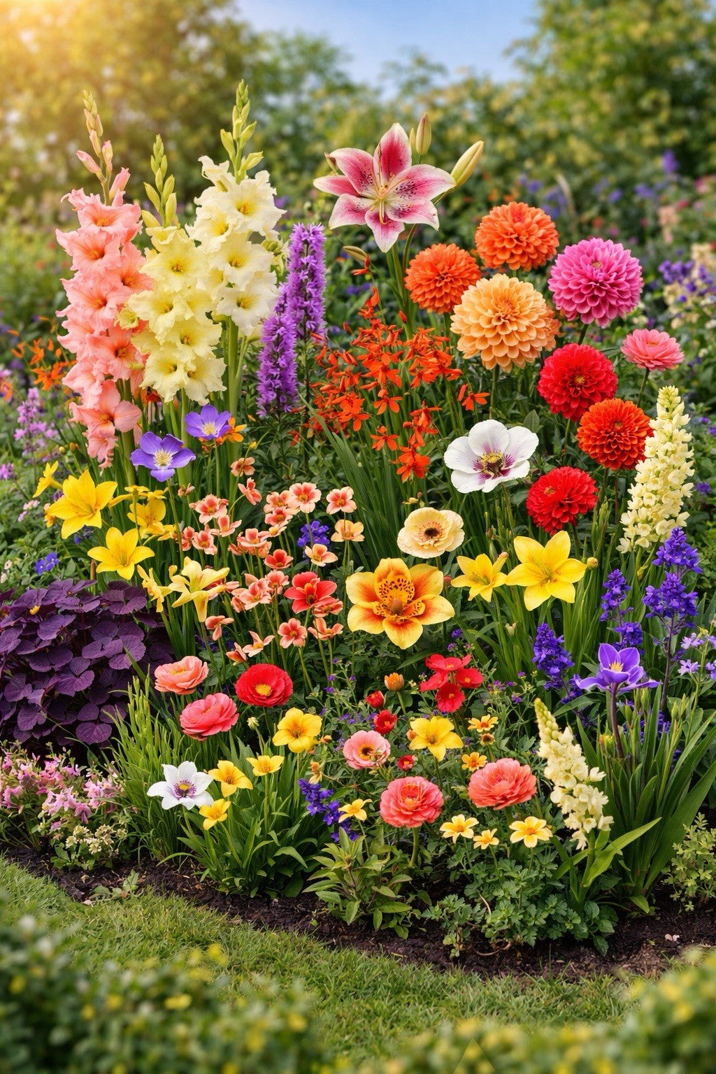 120 Mixed Summer Flowering Bulbs & Corms Lucky Dip Value Pack for Beds & Borders