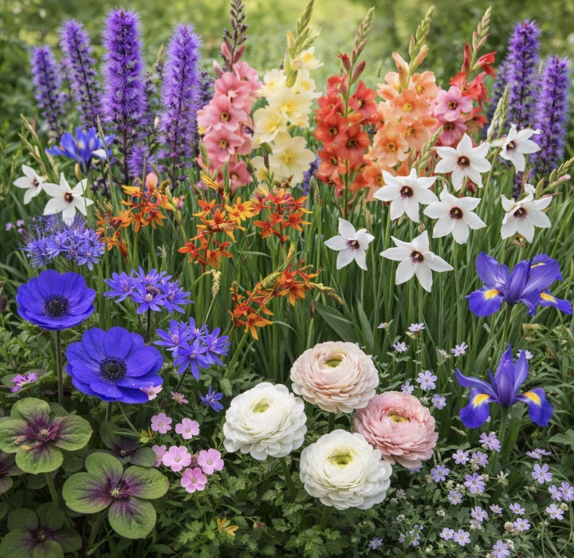 120 Mixed Summer Flowering Bulbs & Corms Lucky Dip Value Pack for Beds & Borders