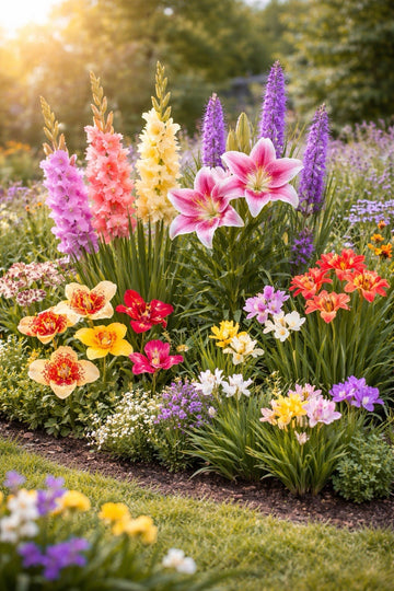 200 Mixed Festive Summer Flowering Bulbs & Corms Value Pack for Beds & Borders