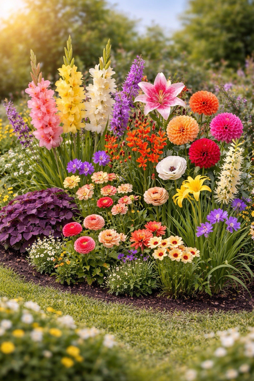 200 Mixed Festive Summer Flowering Bulbs & Corms Value Pack for Beds & Borders